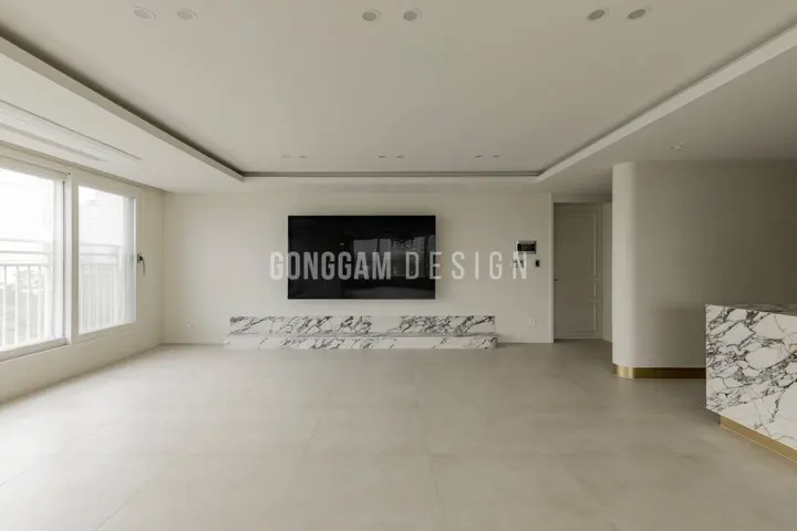 용인·수지 60평 거실 인테리어 시공 사진 (공감디자인, 2026년)